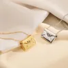 Pendant Necklaces Cmoonry 2024 Fashion Gold/Silver Color Letter Shape For Women Girl "I LOVE YOU" Valentine's Day Gift