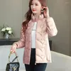 Kvinnors dike rockar Autumn Winter Slim Warm Cotton Women 2024 Korean Down Jackets Stor storlek 6xl Bomullsskadad kappa Moderkläder