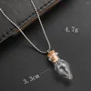 Hänge halsband klart glas runda platt hjärta drift flaska halsband mini aska baby hårförvaring locket minnessak amulet smycken charms