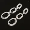Orecchini pendenti YFJEWE Gioielli di moda con pendente pieno di strass Goccia per le donne Elegante regalo di festa di nozze in cristallo E383
