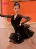 스테이지웨어 베니 걸스 여자 라틴 댄스 의상 전문 경쟁 살사 훈련 의상 소아 어린이 탱고 드레스