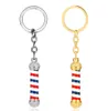 Barber Shop 3d Pole Pendant Keychain 2Colors Hip Hop Barber Frisörsmycken gåvor till HairDesigner9818193