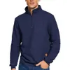 Mens Half Zipper Pullover tjockare fast färgtröja för manliga man tröjor Autumspring Turtleneck toppar 3xl 240201