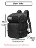50L Military Tactical Backpack Army Bag Hunting MOLLE Backpack GYM For Men EDC Outdoor Hiking Rucksack Witch 2 Bottle Holders 240202