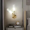 Настенные светильники с двойной головкой, стеклянная лампа, ретро минималистичный светодиодный светильник для ресторана, спальня, прикроватная лестница, прихожая, домашний декор, светильник