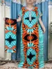 Roupas étnicas 2024 moda mulheres africanas vestido de manga curta gravata de algodão tingido impresso dubai maxi robe muçulmano verão