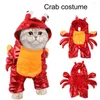 Kattdräkter stilfullt husdjur cosplay kostym tvättbar slitstemtentillbehör krabba kläddekorativ