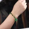 Bracelets à maillons perles de verre de méditation pour femme, cadeau pour maman, Imitation Jade, Style coréen, accessoires pour vêtements rétro