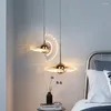 Pendant Lamps Modern Simple Acrylic Light Guide LED Small Chandelier 6W AC90-260V Dining Room Living Bedroom Study Lighting Decorative