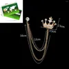 Broschen Mann Anzug Hemd Quaste Kette Krone Mode Herren Schmuck Geschenk Vintage Corsage Hochzeitskleid Mantel Zubehör Pins Brosche