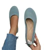 Zapatos planos de punto elástico para mujer, mocasines suaves transpirables de verano, mocasines informales ligeros para mamá 240126