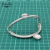 10 pcslot 85cm Semicircle Silver Lace Flat Bead Metal Purse Frame Kiss Clasp Bag Accessories 240126