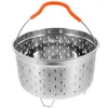 Double Boilers Filter Stainless Steel Rice Steamer Mesh Strainer Rack Silicone Steaming Basket