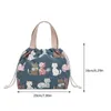 Stoviglie Moda coulisse Lunch Box Bag Office Contenitori impermeabili Canvas Outdoor Carrier