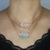 Ketten Ankunft Emaille Arabische Sprache Liebe Aussage Halskette Frauen Kristalle Anhänger Choker Hochzeit Schmuck Geschenke