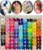 3quot35inch pouces Petits cheveux arc pinces à cheveux barrettes Boutique ruban gros-grain Pinwheel arcs pour bébés tout-petits adolescents cadeaux H5789135