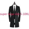 Chegada outono inverno dupla face cashmere casaco de lã masculino longo super grande casual único breasted grosso plus size S-9XL10XL240127