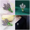 Brooches Lavender Brooch Decorative Pins Hat For Clothes Alloy Suit Lapel Miss Flower Badge