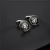 HAWSON Enamel Letter Cufflinks for mens Mens Personalized French Shirt Jewelry Accessories AZ 240130