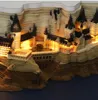 Omoshiroi Blocks Castle Notepad Calendario Quaderni memo 3D Led 160 fogli Note adesive Art Accessori per ufficio Regalo di compleanno di Natale 240118