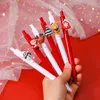 30PCSLot Leuke Kerst Gel Pen Kawaii Cartoon Intrekbare Pennen 05mm Zwarte Inkt School Briefpapier Kantoor Schrijven Levert Geschenken 240124