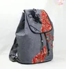 School Bags Weaving Women'S National Style Cotton And Linen Bag Necking Up Shoulder