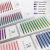 Faux cils Dassen Cils de couleur individuels Extension de cils longs naturels rose/rouge/vert/blanc/violet longueur mixte Lahses de couleur douce