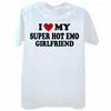 Herren T-Shirts Herren T-Shirts Ich liebe meine Super Emo Freundin Hip Hop Baumwolle Streetwear Kurzarm Geburtstagsgeschenke Gf T-Shirt Männer