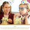 Tass jetables pailles 24 verres de pcs circulant paille créative buvant des lunettes drôles en plastique aldult enfants