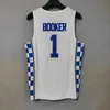 Basketball Jersey Hommes Oversize 1 Booker Université du Kentucky Broderie Couture Respirant Sport High Street Hip Hop Sportswear 240122