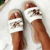 Slippers Grote maat Sandalen Gouden gesp Touwzool Dames Schoenen Ketting Strand Modieus Thuis Ms