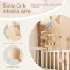 Baby Wieg Mobiele Bed Bel Beugel Montage Rammelaar Beugel Set Geboren Rammelaar Baby Speelgoed Geschenken Houten Bed Bel Accessoires 240118