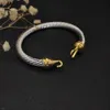 Dy American Luxury Fashion Brand Jewelry Bracelet Cable Bracelet в стерлингов 925 Silver Womens 7 мм браслета золотого крюка 240124