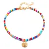 Cavigliere Modyle Bohemian Perline colorate per le donne Colore oro Estate Ocean Beach Shell Bracciale alla caviglia Gioielli per gamba del piede