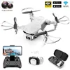 Droni V9 a lungo raggio Wifi FPV Mini VR Drone 4K Fotografia aerea Quadcopter pieghevole con doppia fotocamera Elicotteri RC Giocattoli Ritorno gratuito YQ240211