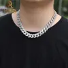 Hip Hop 18 catena a maglie cubane Vvs Moissanite collana personalizzata in oro placcatura in argento sterling 925 gioielleria raffinata
