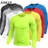 Sport Compressie Shirt Man Basketbal Fitness Sneldrogend Gym T-shirts Heren Lange Mouw Hardlopen Elastische Training Tights Workout 240201