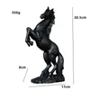 Statue de résine dorée blanche noire, figurine de cheval, ornements abstraits nordiques pour Figurines pour Sculpture intérieure, décoration de maison 240202