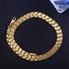 Chains SAIYE Fashion 18k Gold Necklace 2MM 16/18/20/22/24/26/28/30 Inch Side Chain For Women Men Jewelry Silver