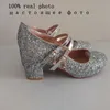 Asileto mulheres cinta bombas plataforma sapatos de casamento lantejoulas glitter strass fivela bloco saltos vestido festa ouro prata chaussure 240129