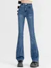 Jeans pour femmes ueteey bleu taille haute taille large pantalon baggy pantalon décontracté y2k mode 2024 vintage lâche denim droit