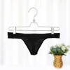 Mutande Mutandine da uomo Slip in seta di ghiaccio Comodo T-Back Perizoma traspirante Biancheria intima sexy Bikini a vita bassa G-String Mutanda solida