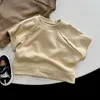 Jersey de algodón para niños, chaleco informal para niños, prendas de vestir exteriores para niños, camisetas sin mangas, ropa para niños de 18 años, primavera y otoño 2023, 240130