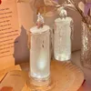 Koreaanse Sfeerlicht Nachtkastje Nachtverlichting Leuke Room Decor Kaarsen Vorm Lampen voor Slaapkamer Desktop Ornament 240131