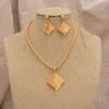 Kvinnans smycken set Simple Pendant Dubai Gold Plated Necklace för Daily Party Paring Summer 240125