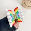 Hårklipp hangzhi färgglada moln regnbåge grepp klipp bb tecknad kreativ haj ines födelsedagspresent tillbehör för kvinnor flicka