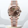 wholesale orologio da uomo orologi di design orologi da donna con fibbia pieghevole automatica di alta qualità 36mm 40mm Orologi da polso classici in oro rosa con scatola
