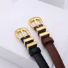 Taurillon Belt Designer Womens Belts Needle Buckle 18mm Genuine Leather Girdle Woman Belt Fashionable Slim Womans Waistband with Box