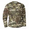 Uzun Kollu Kamuflaj T Shirt Erkekler Moda Tişörtleri Askeri Ordu T-Shirt Erkek Giyim Camo Üstleri Açık havada Camisetas Maskulina 240129