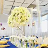 Düğün Masa Dekorasyonu Akrilik Mum Tutucular için Temiz Akrilik Çiçek Stand Centerpieces Candelabra Centerpieces Düğün Masa Dekor Şamelabra